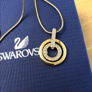 Swarovski crystal circle pendant